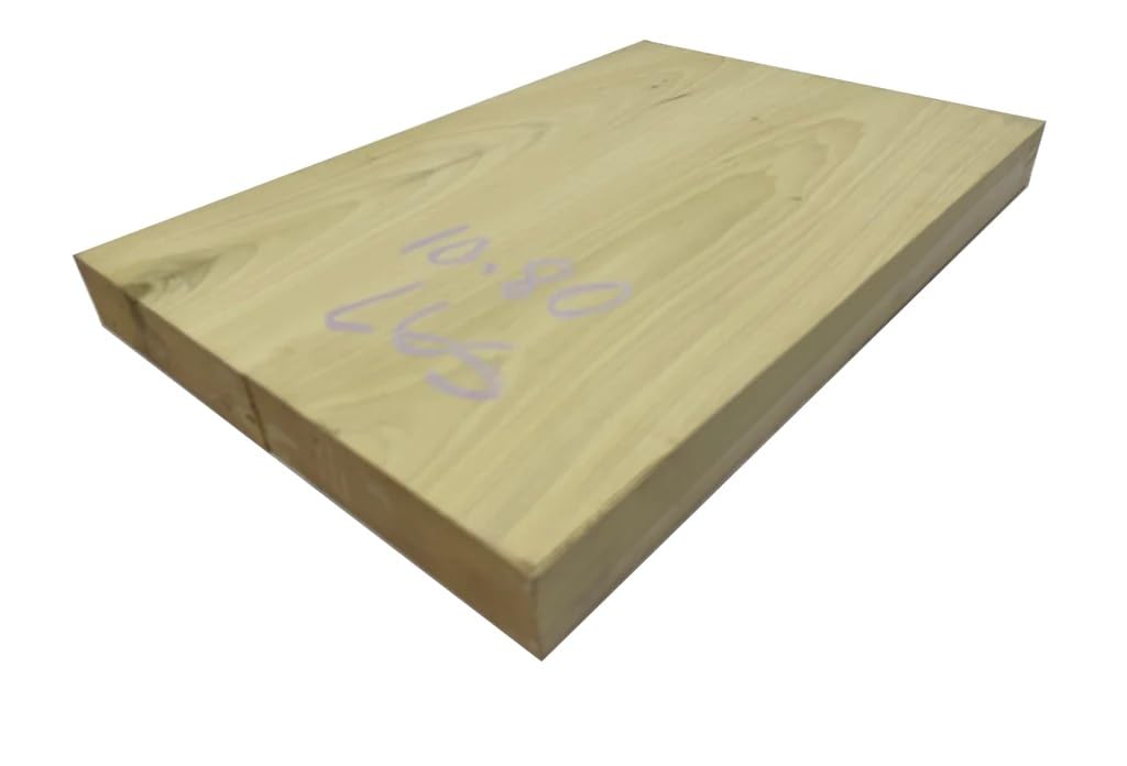 Exotic Wood Zone | Yellow Poplar Explorer Bass Wood Body Blank | Guitar Luthier Tonewood Suppliers | Glued Unplaned - 28