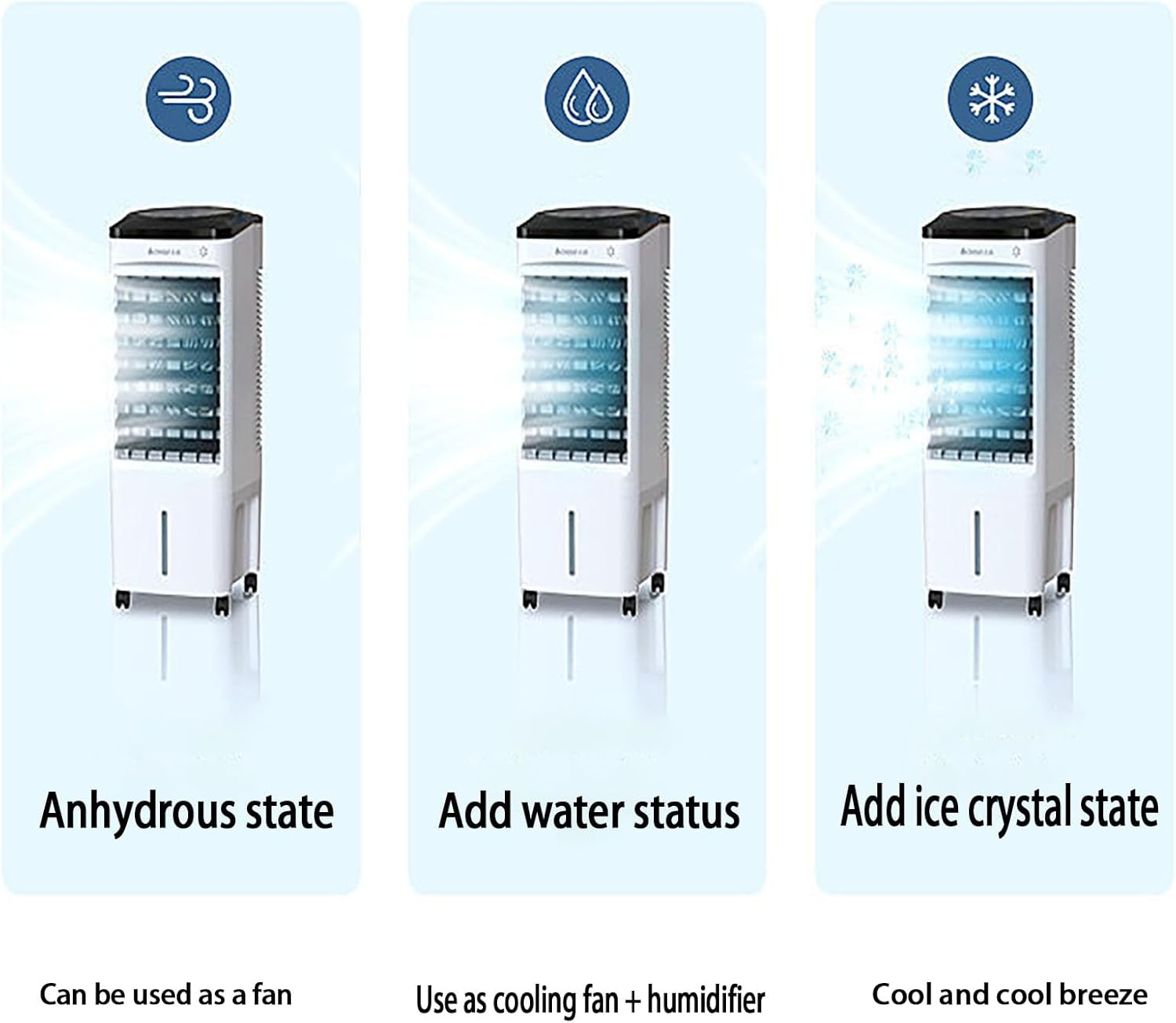 Portable Air Conditioners Portable Evaporative Air Cooler Floor Air Conditioner Remote Control Design, Universal Roller, Large Capacity, Compact Body, Light Weight And Does Not Occupy Any Space