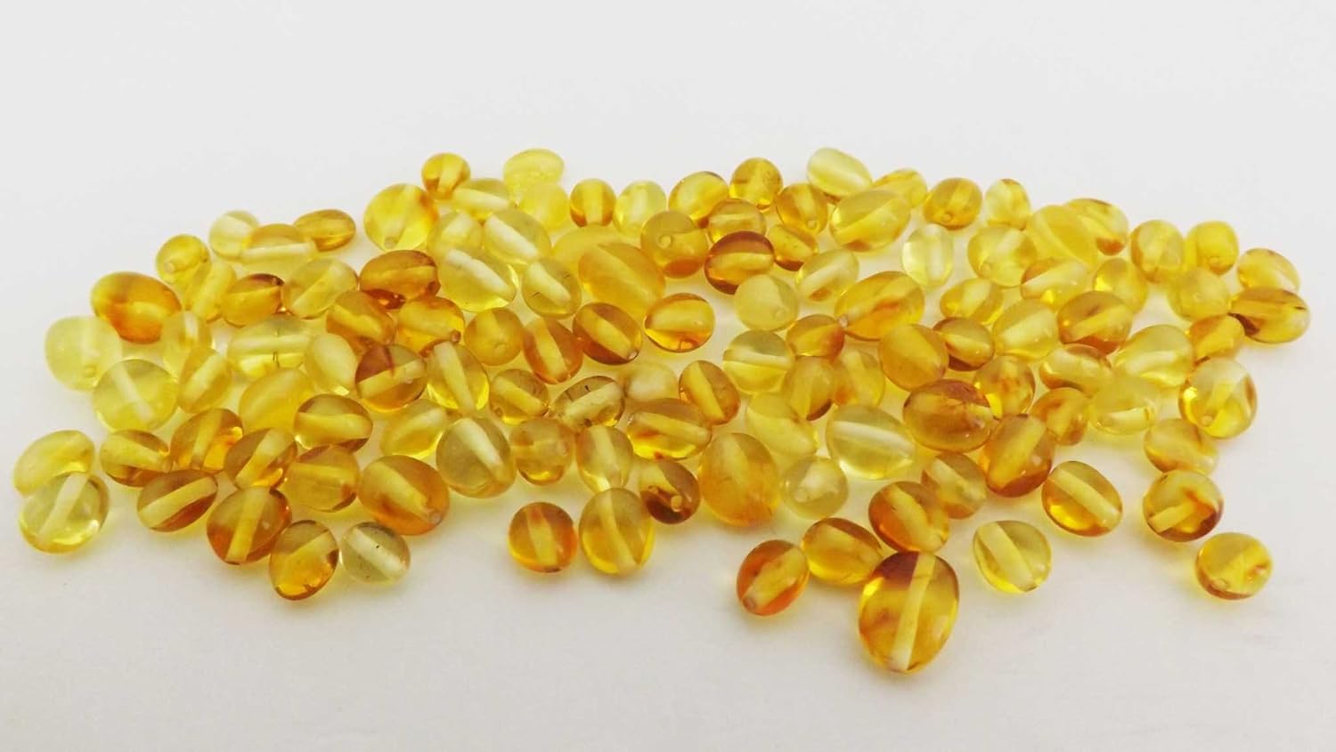 100 Grams Natural Baltic Amber Loose Beads 6mm - 9mm Drilled Approx 560-600 Beads Alluregem