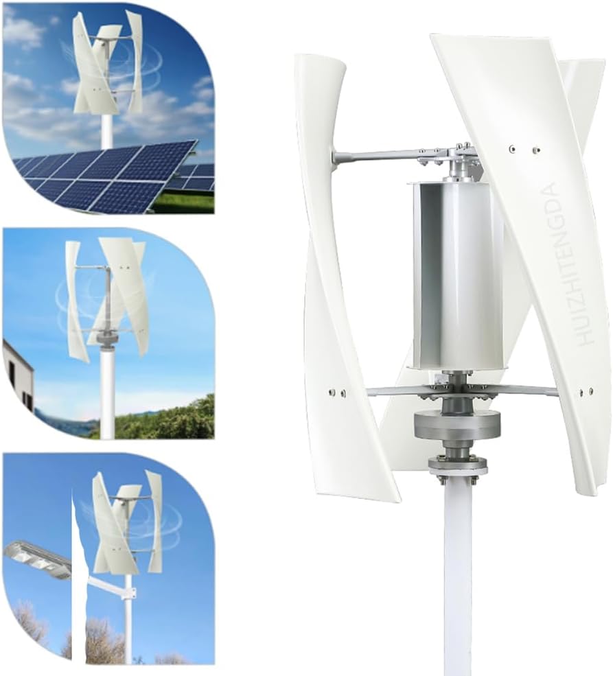 6000W Wind Turbine Generator Kit,12V 24V 48V 220V 3 Blade W/Controller Wind Power Generator Low Noise Suitable for Outdoor Garden Lighting,12v