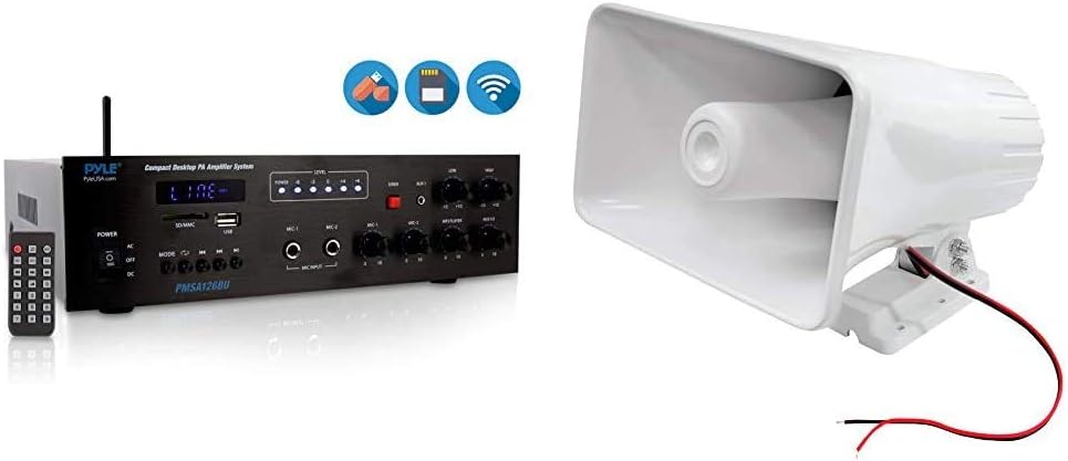 Pyle Wireless Bluetooth 500W Public Address Amplifier System with 8