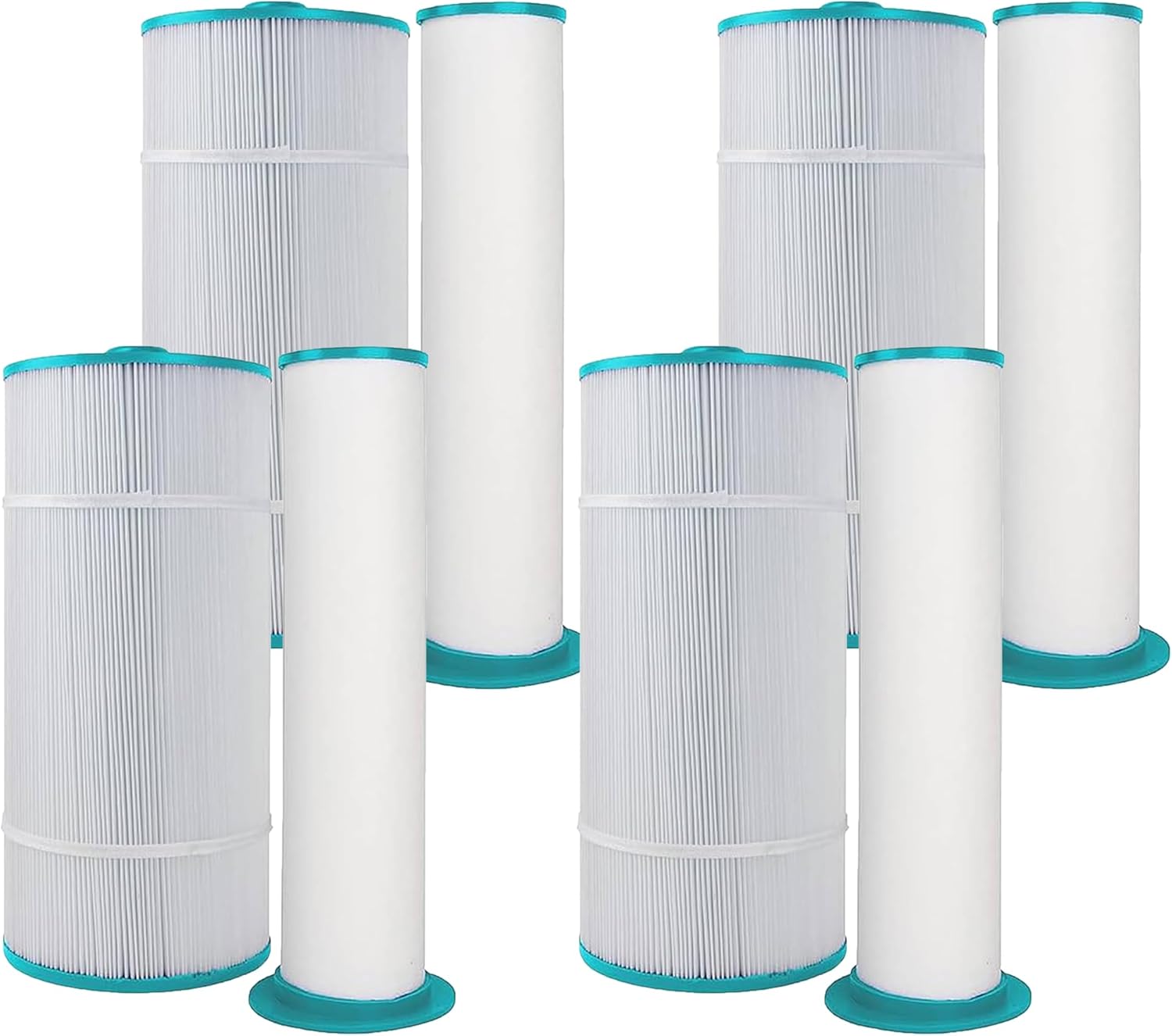 Hurricane Filters 4 Pack HFCOMB-01 Advanced Spa Filter Cartridge Combo Set of Inner & Outer Filter Replacement for Sundance Series 880 6473-164 and 165