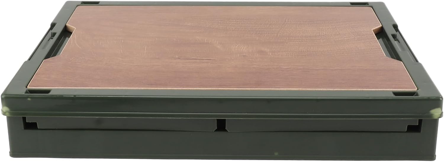 Fdit Foldable Camping Storage Box with 5-sided Opening | Pulley and Easy to Process | for Outdoor Camping and Everyday Storage (Green)