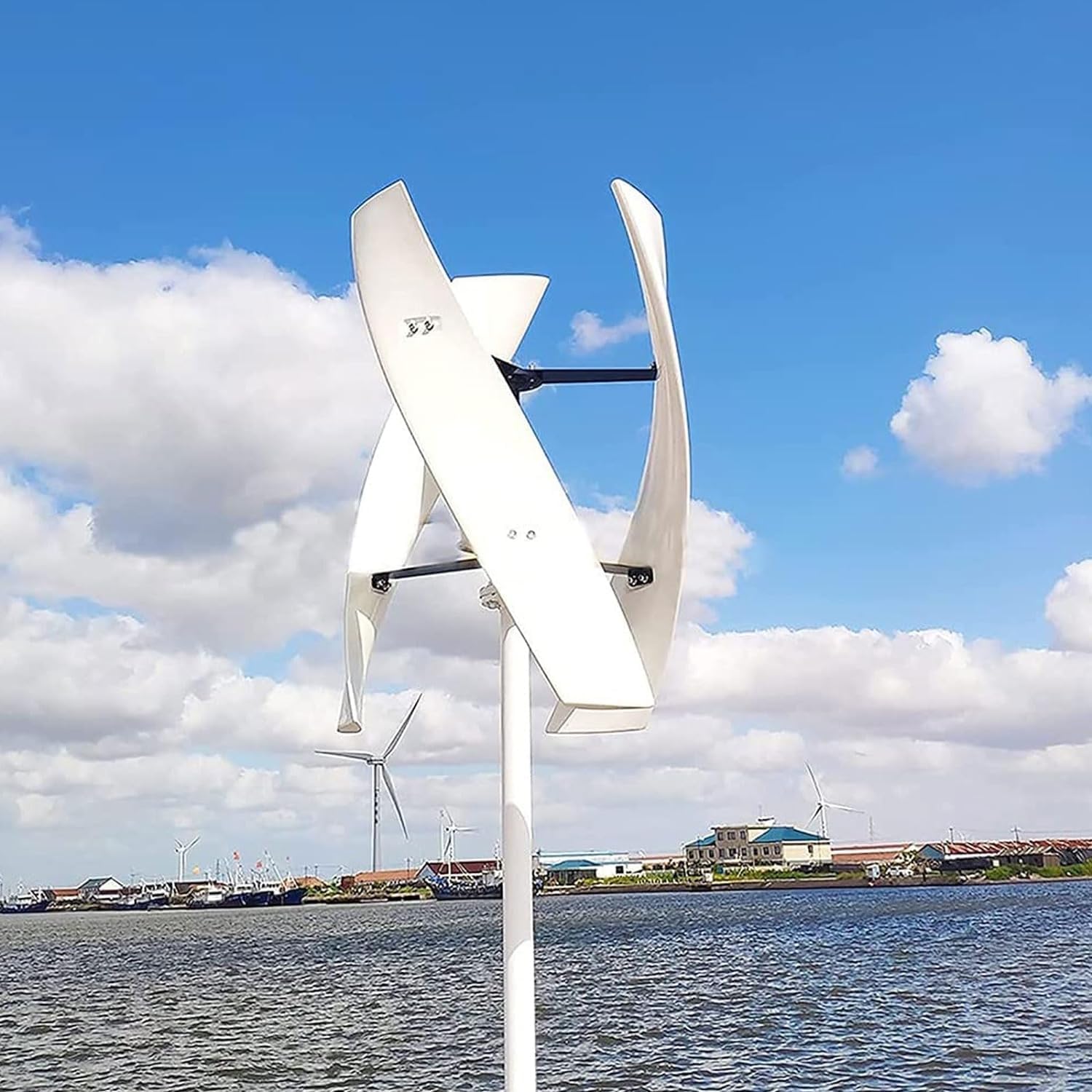 CAJUCA 5000W Vertical Axis Wind Turbine with Controller, Low Wind Speed Start Windmill Wind Generator
