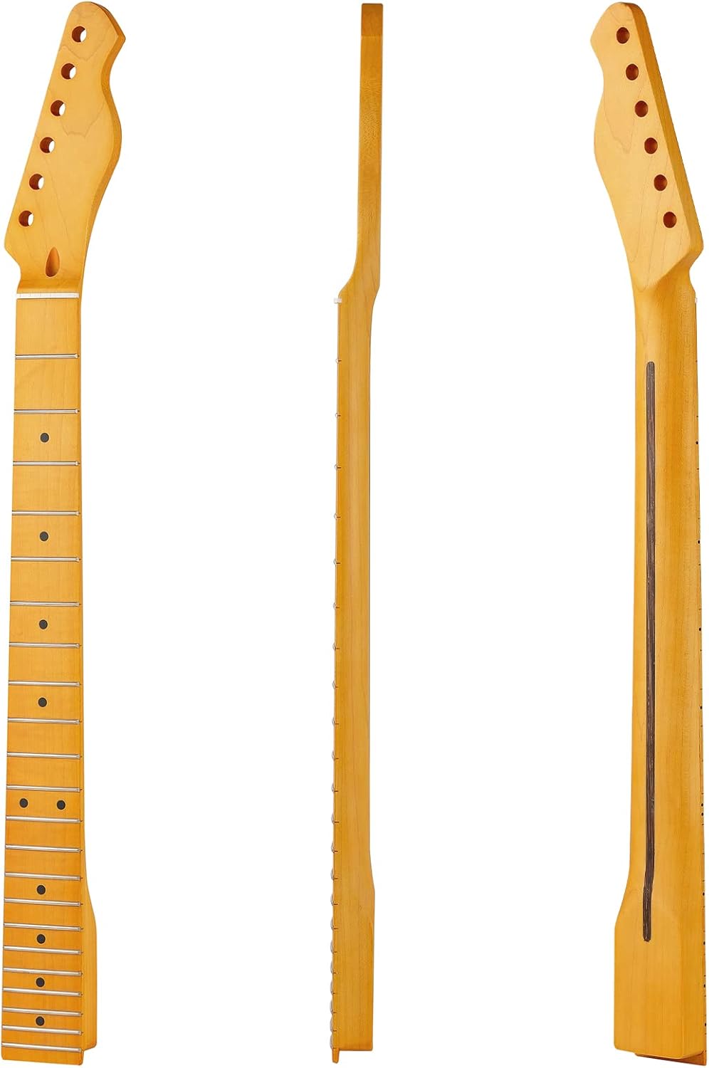 22fret Yellowish Matte Electric Guitar Neck Canadian Maple,Cow Bone Nut