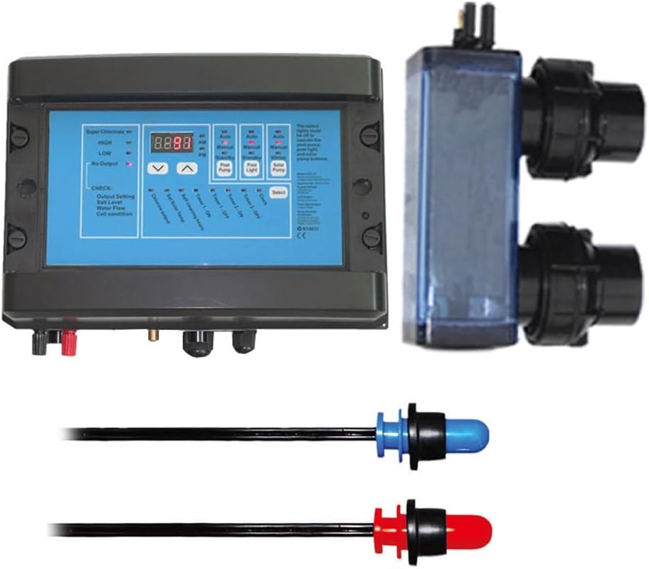 2-in-One Swimming Pool Salt Chlorine Machine, Salt Water Pool Chlorinator System, Electrolytic Salt Chlorine Machine, 15/20/30/50g/h, for Swimming Pool, Spa Pool