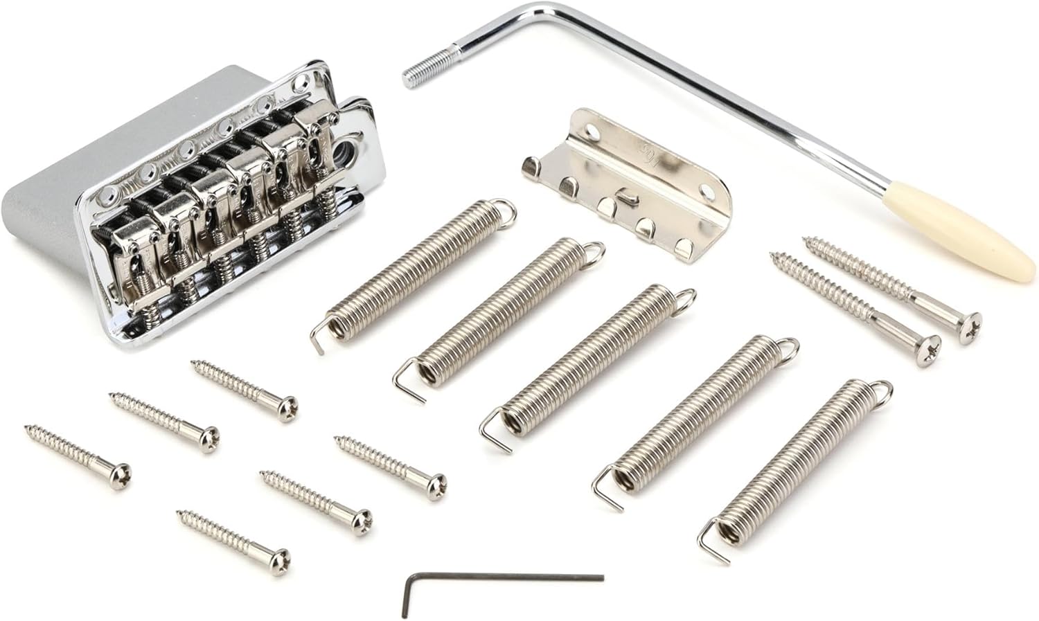 Fender Vintage/Narrow Strat Tremolo Assembly, Chrome Electric Guitar Bridge (0992070000)