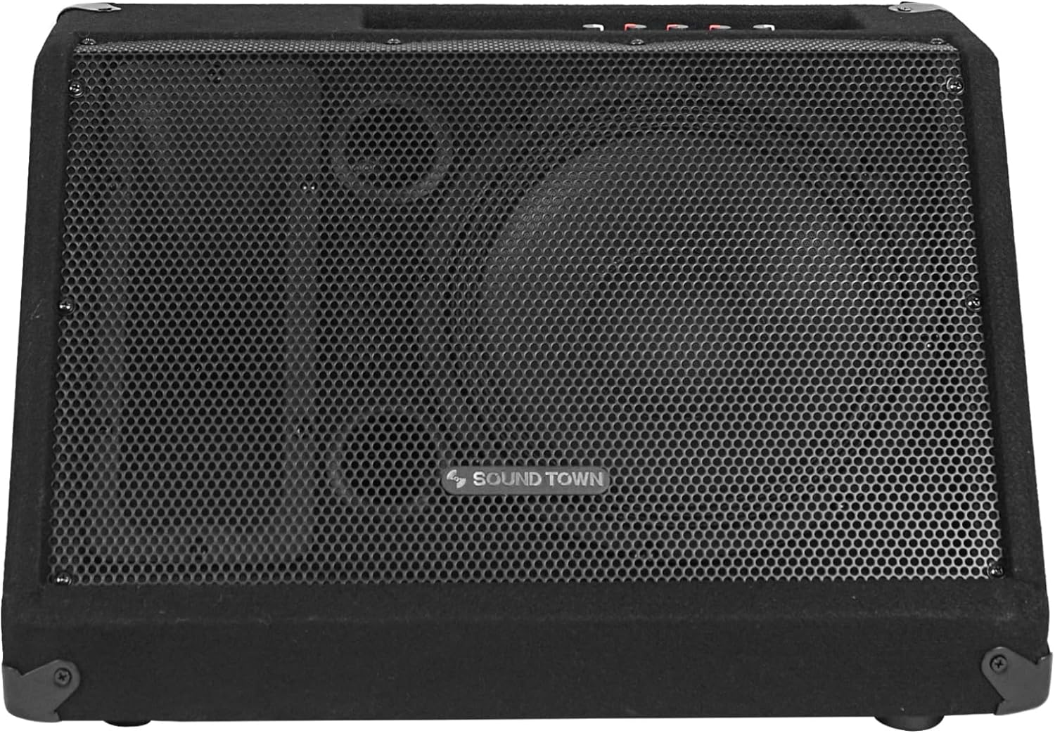 Sound Town 2-Pack Powered DJ PA Stage Monitor Speakers 10” 300W with Compression Driver for Live Sound, Bar, Church (METIS-10MPW-PAIR)