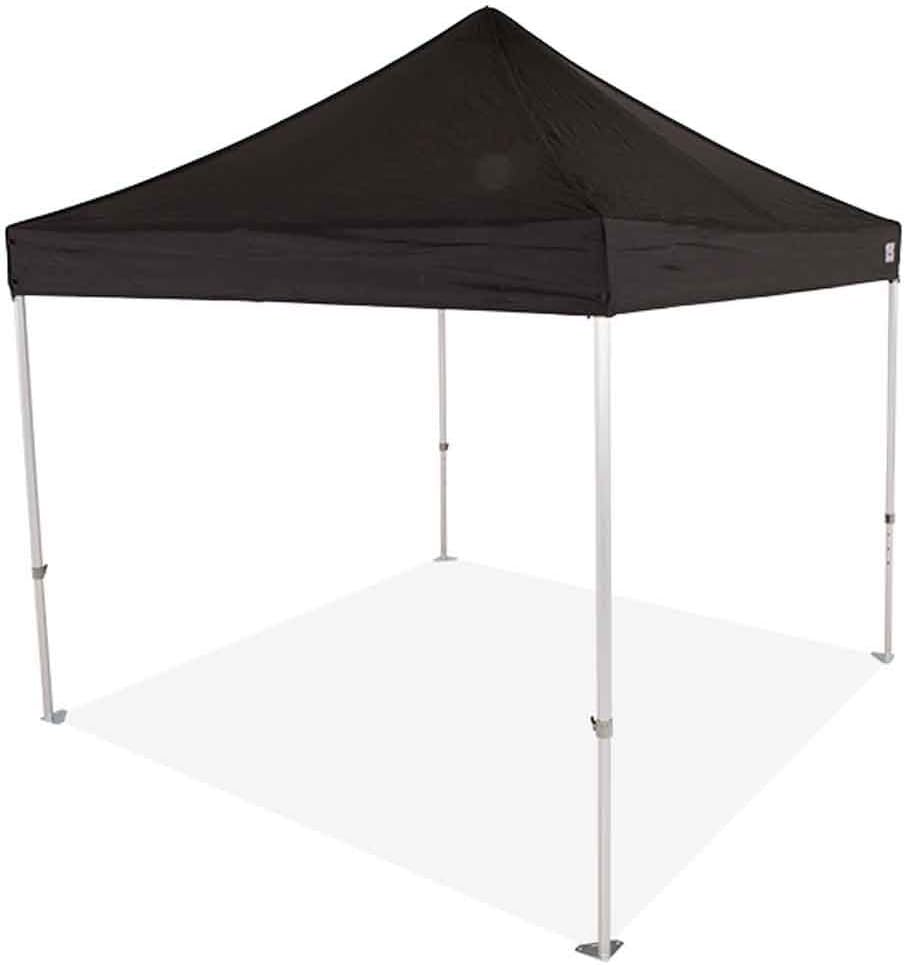 Impact 10' x 10' Pop Up Canopy Tent, Commercial Grade Steel Frame and 500D Fabric, Includes Roller Bag, Black