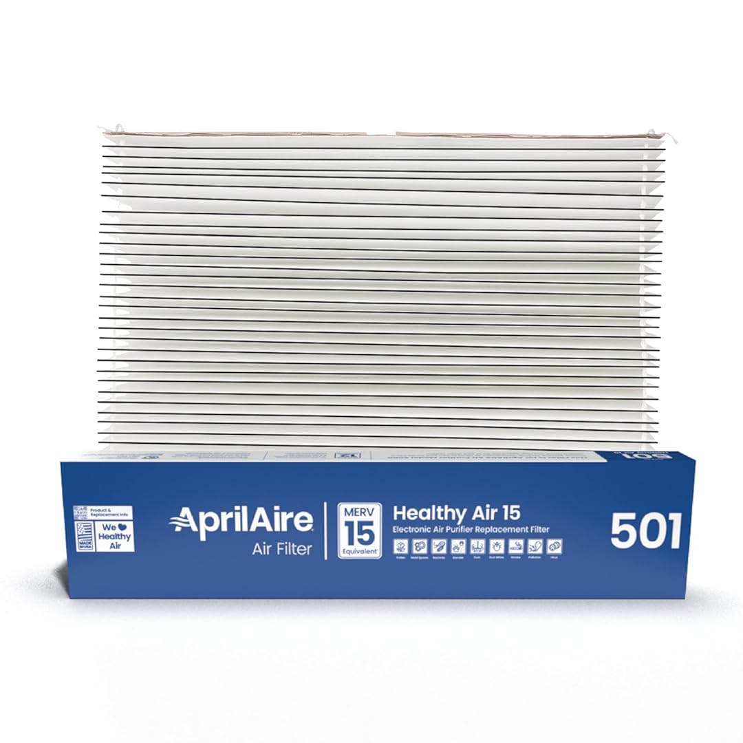 AprilAire 501 Replacement Filter for AprilAire 5000 Whole-House Air Purifier - MERV 15 Equivalent, 16x25x6 Air Filter (Pack of 10)