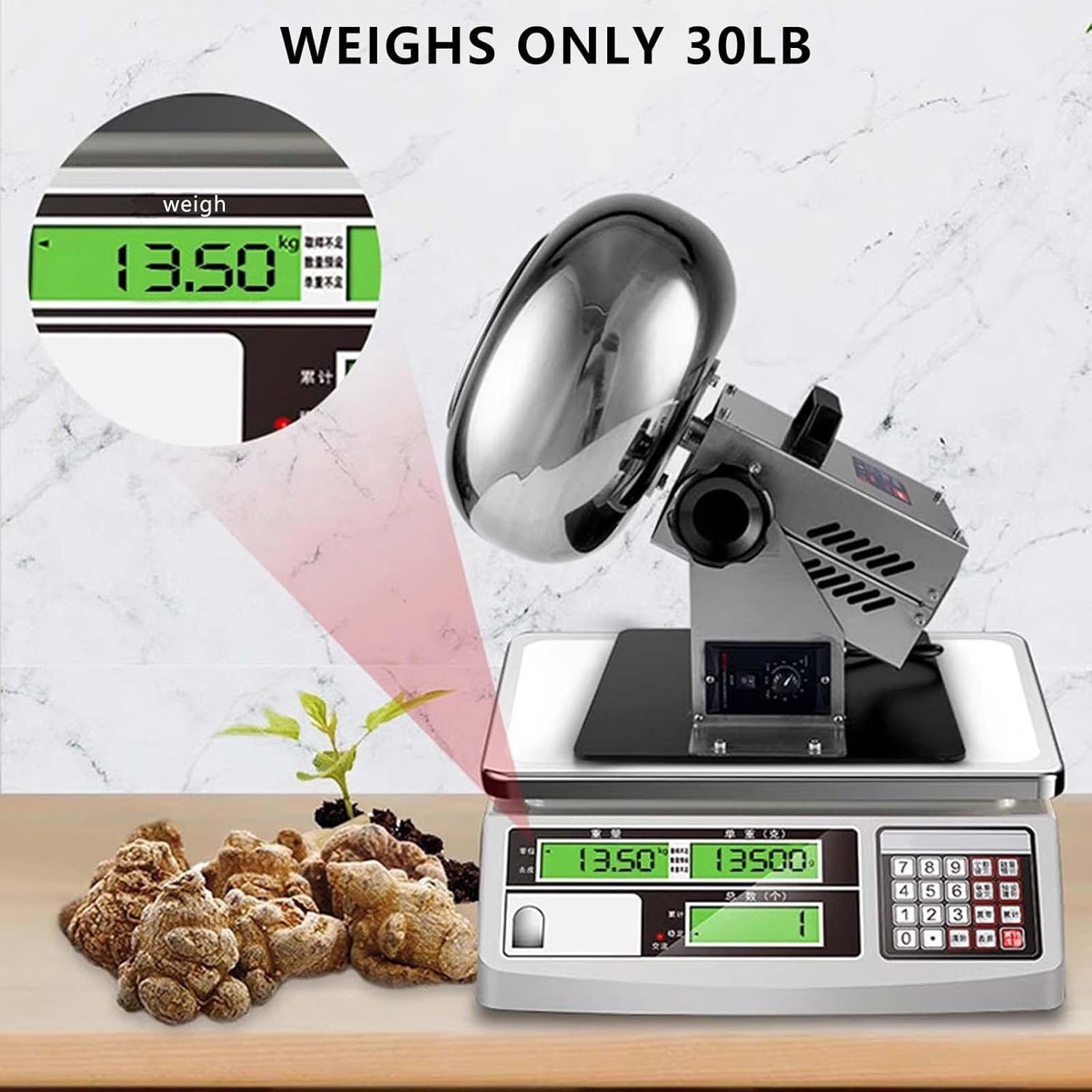 Commercial Sugar Coating Machine,1 to 3 kg/Time,Mini Desktop Chocolate Panning Equipment,320 mm Pan Body,220V