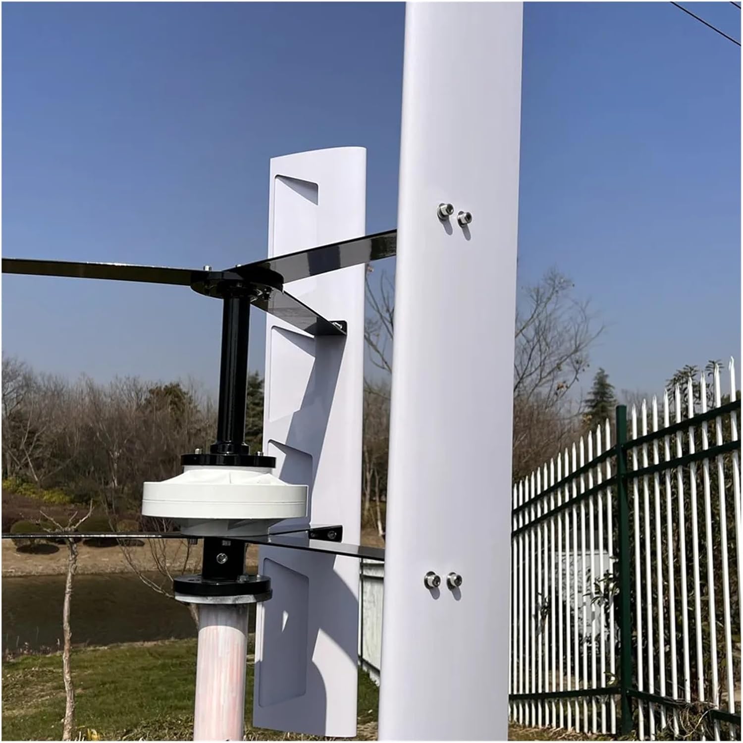 Wind Turbine Generator Kit, Vertical Wind Turbine nerator 1000w 12v 24v 48v 3 Phase with 3 Blades Home Use Low Wind Speed Starting Wind Turbines for Hybrid Solar Wind System(1000W 48V)