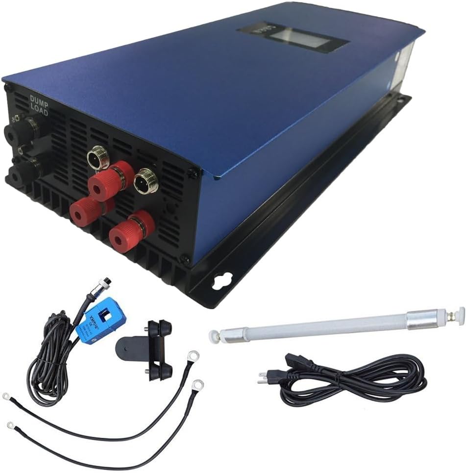 MPPT Pure Sine Wave 2000W Grid Tie Inverter with Dump Load Resistor,45-90V Limit/WiFi Optional for 3phase AC Wind Turbines(No Sensor No WiFi)