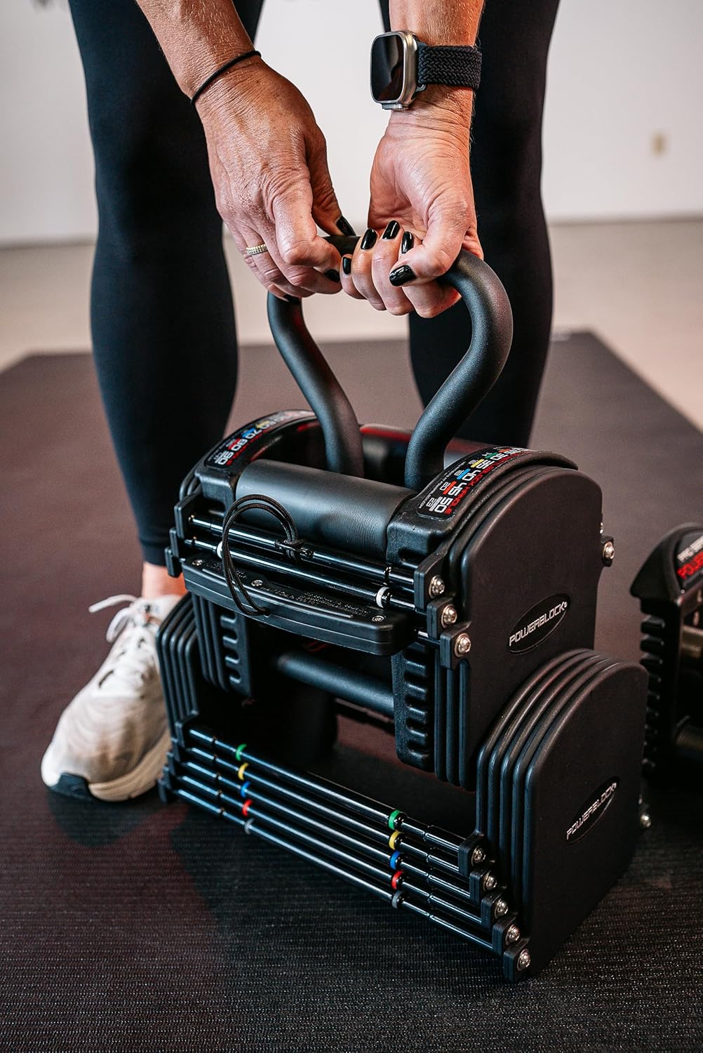 PowerBlock Pro Series Kettlebell Handle – Compatible Pro Series Dumbbells, Strength Training Accessory, for Home Gym & Commercial Use, Workout Equipment, Black