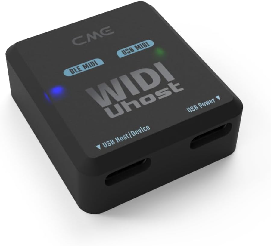 CME WIDI Uhost – Bluetooth MIDI Interface & USB Host for Class-Compliant Instruments, Controllers & Keyboards – Works with Windows, Mac, iOS, Android, Linux, ChromeOS