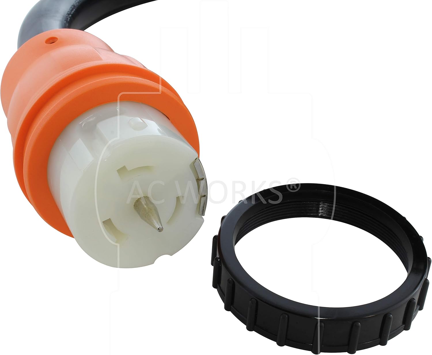 AC WORKS 50Amp Generator 14-50P to Transfer Switch 50Amp Inlet Box Adapter (25)