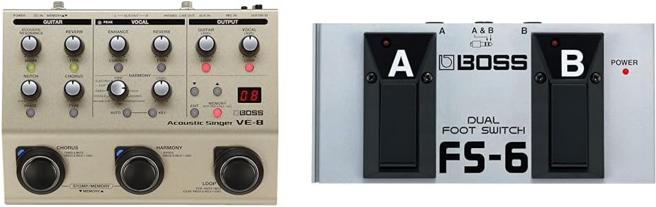 Boss VE-8 Acoustic Singer & FS-6 Dual Foot Switch
