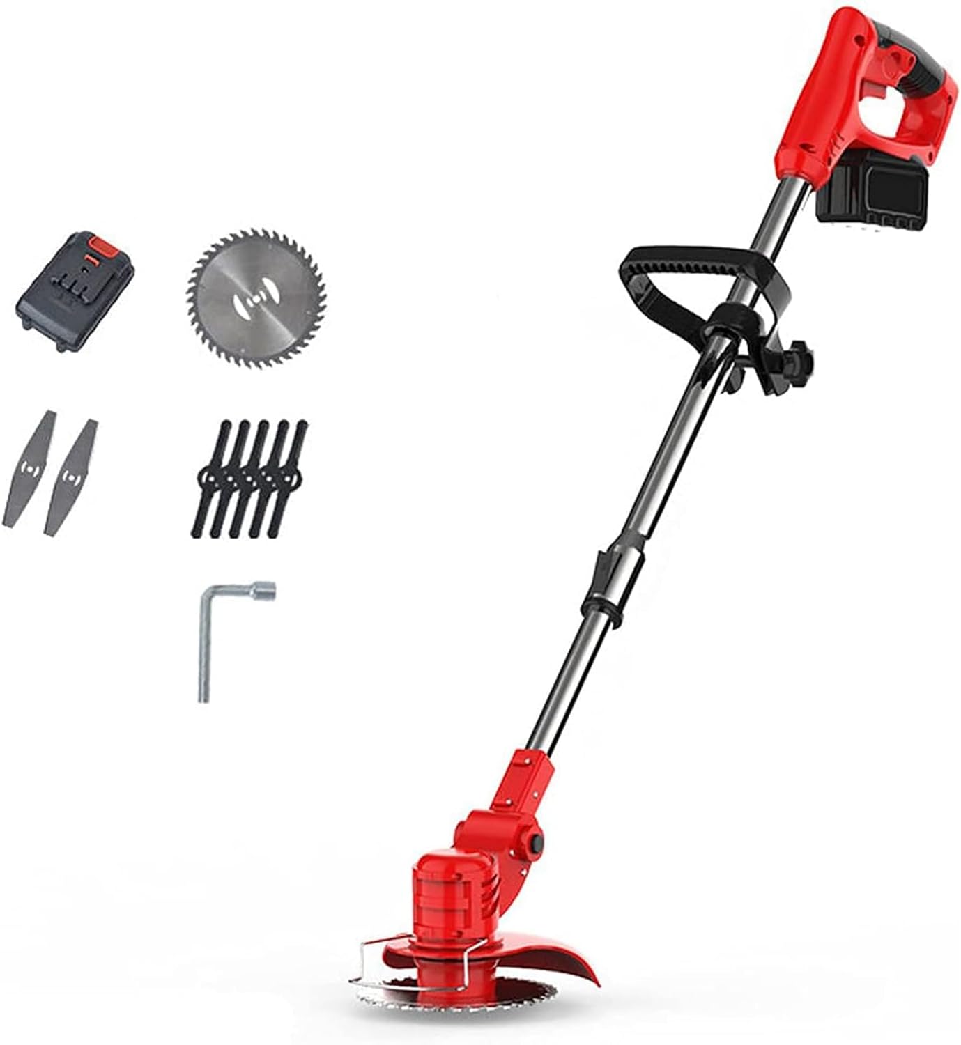 24V Battery Rechargeable Lawn Mower - Retractable Portable Lawn Mower Home Small Trimmer Garden Lawn Mowing Tools