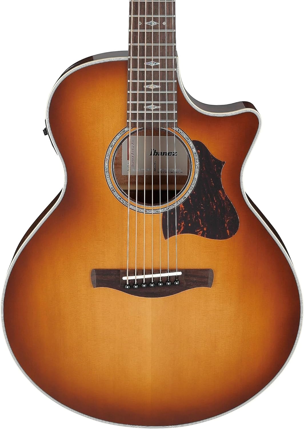 Ibanez AE3007FMH 7-string Acoustic-electric Guitar - Tobacco Edge Burst High Gloss