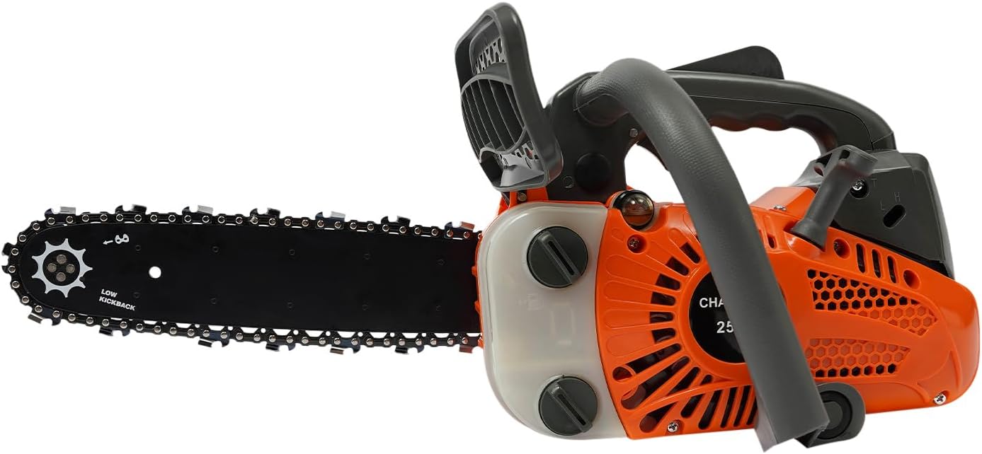 Gas Chainsaw 12 Inch 25.4CC 2-Stroke Handheld Cordless Portable Gasoline Powered Chain Saw for Tree Wood Cutting