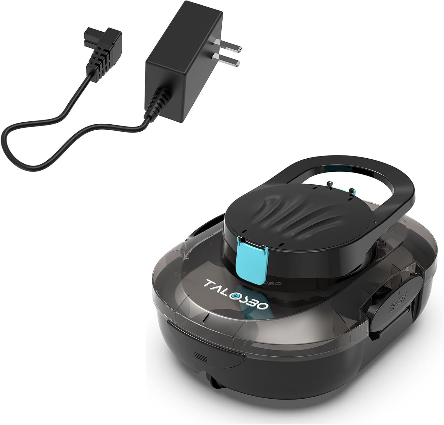 Pleco S1 Cordless Robotic Pool Cleaner with 75-80Mins Runtime, 2.5H Fast Charging, Small Pool Vacuum Robot for Above-Ground Flat-Bottom Pools up to 645 Sq.ft, Lightweight, Auto-Parking&Charger