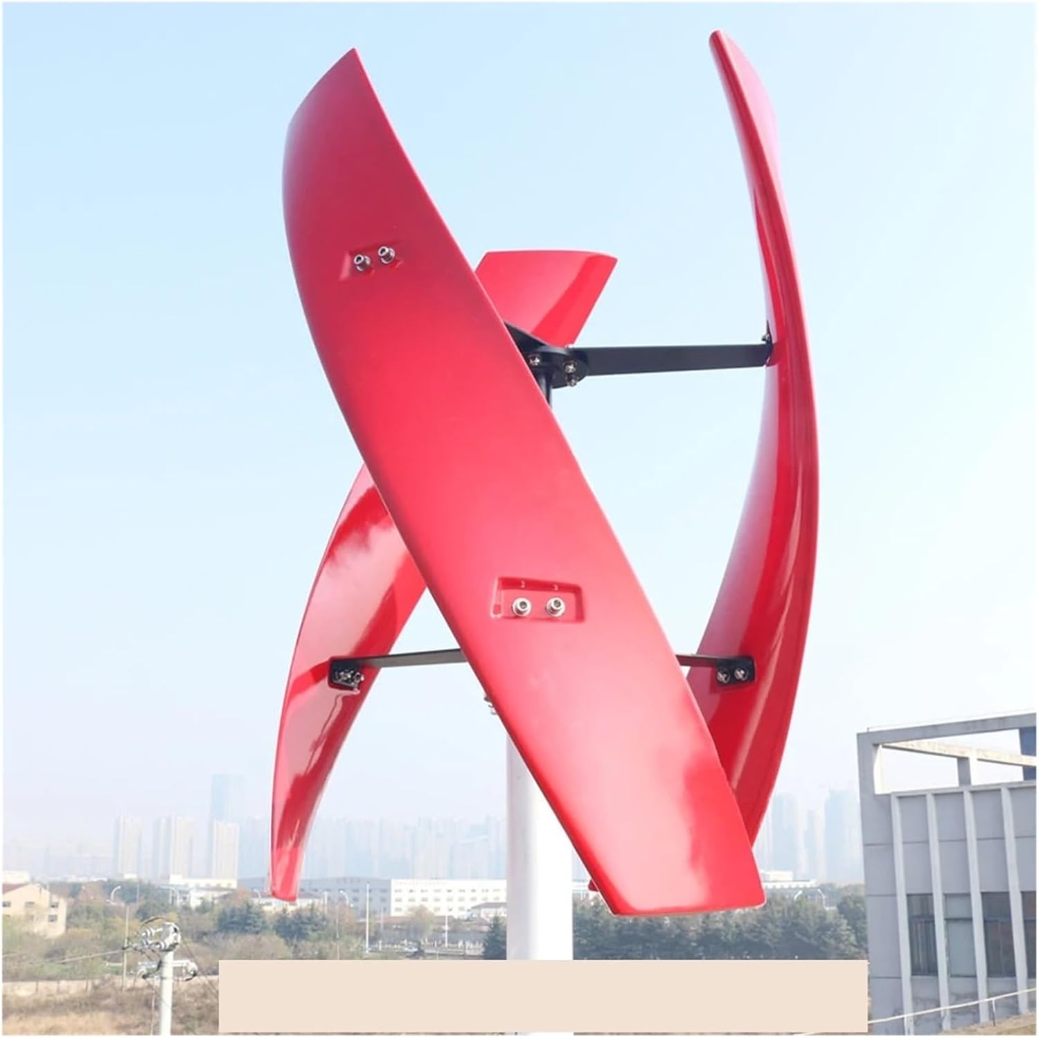 Wind Turbines, Home Farm Low Noise Vertical Wind Turbine Generators 10000W 12V 24V 48V Farm 10KW Small Upright Windmill Low Wind Speed Starting Wind Turbines(Red-Acc,12V_10KW)