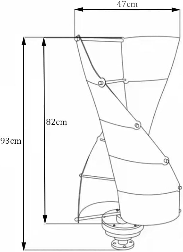 10 Blades Wind Turbine Generator, 600W Vertical Axis Wind Turbines Kit, Low Wind Speed Starting Wind Power Generator, Low Noise, for RV, Home(24v)