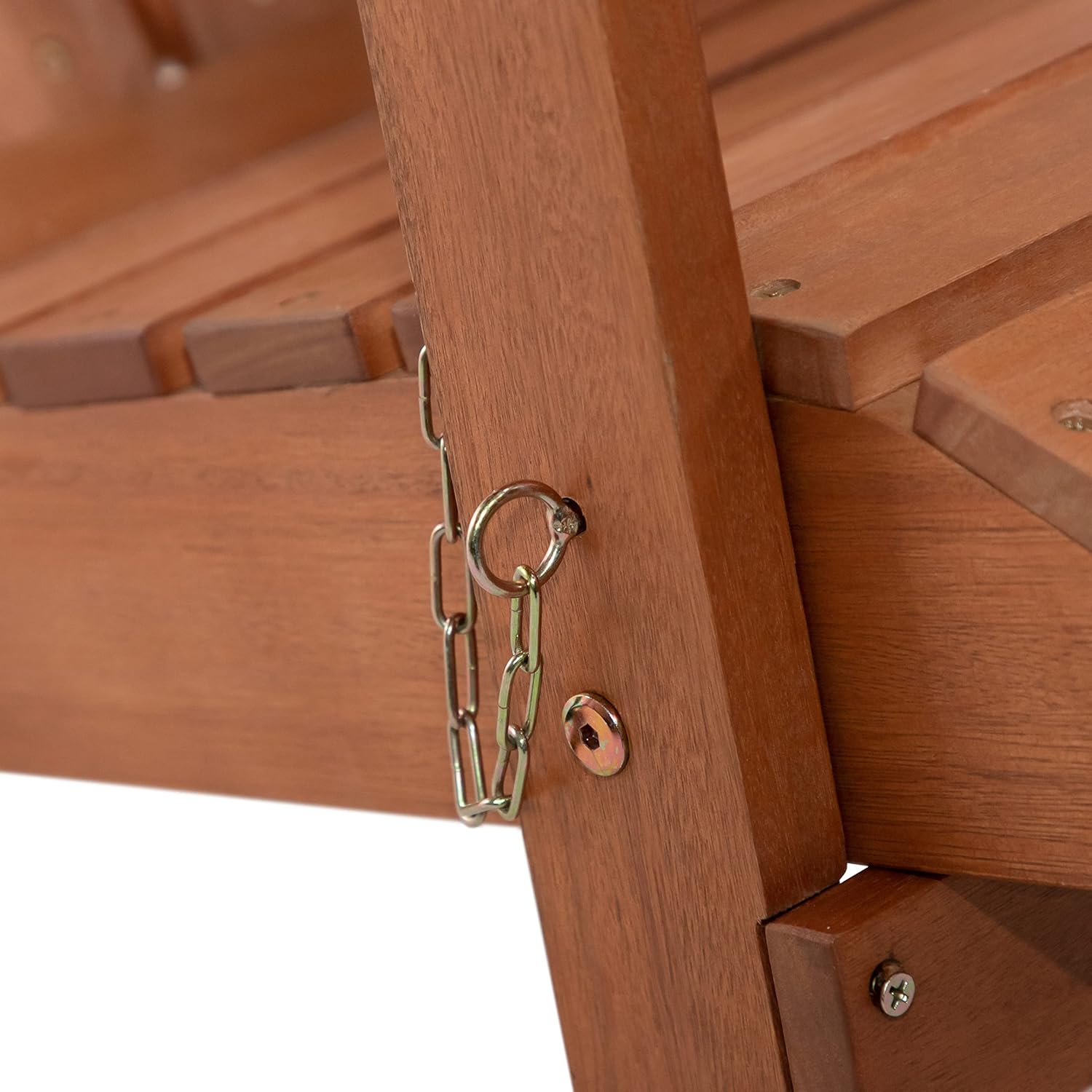 Greemotion Elk 34 in. W All Weather Outdoor Patio Eucalyptus Wood Adirondack Chair Solid Wood for Outdoor Fire Pit, Deck, Beach, Garden, Campfire Chairs, Weather Resistant Easy Installation, Natural