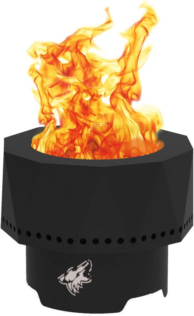 Blue Sky Outdoor Living Fire Pit - 15.76 x 12.49 Arizona Coyotes Ridge Portable Smokeless Fire Pit with Team Logo & Carrying Bag