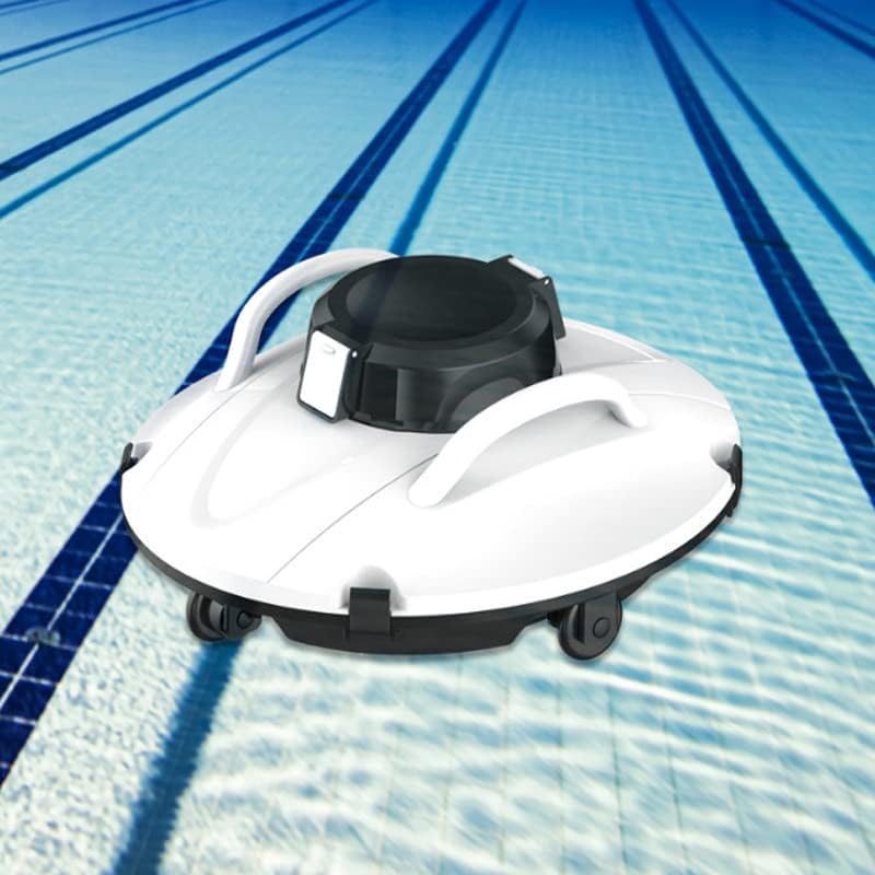 Cordless Automatic Pool Cleaner, Above Ground Swimming Pools Cleaning Robot, Suction Rechargeable Battery, Lasts 110 Mins, for Pool Surface Up to 85 Sq