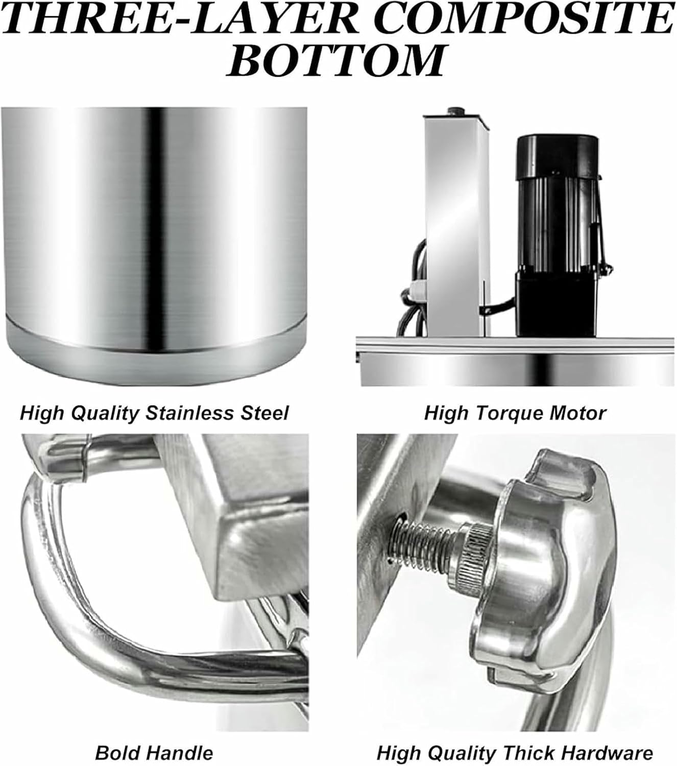 Commercial Food Stirrer Pot, Stainless Steel Automatic Mixer Machine for Making Jam/Sauce/Filling