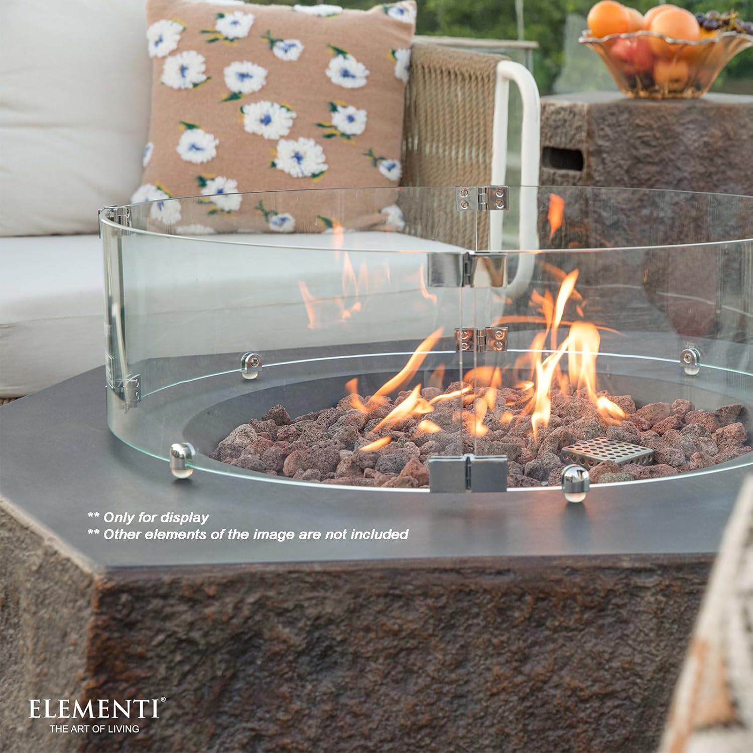 Window Shield for Elementi Manchester Metropolis Boulder Columbia Warren Fire Tables - OFG145-WS & OFG104-WS & OFG110-WS & OFG105-WS & OFG307-WS