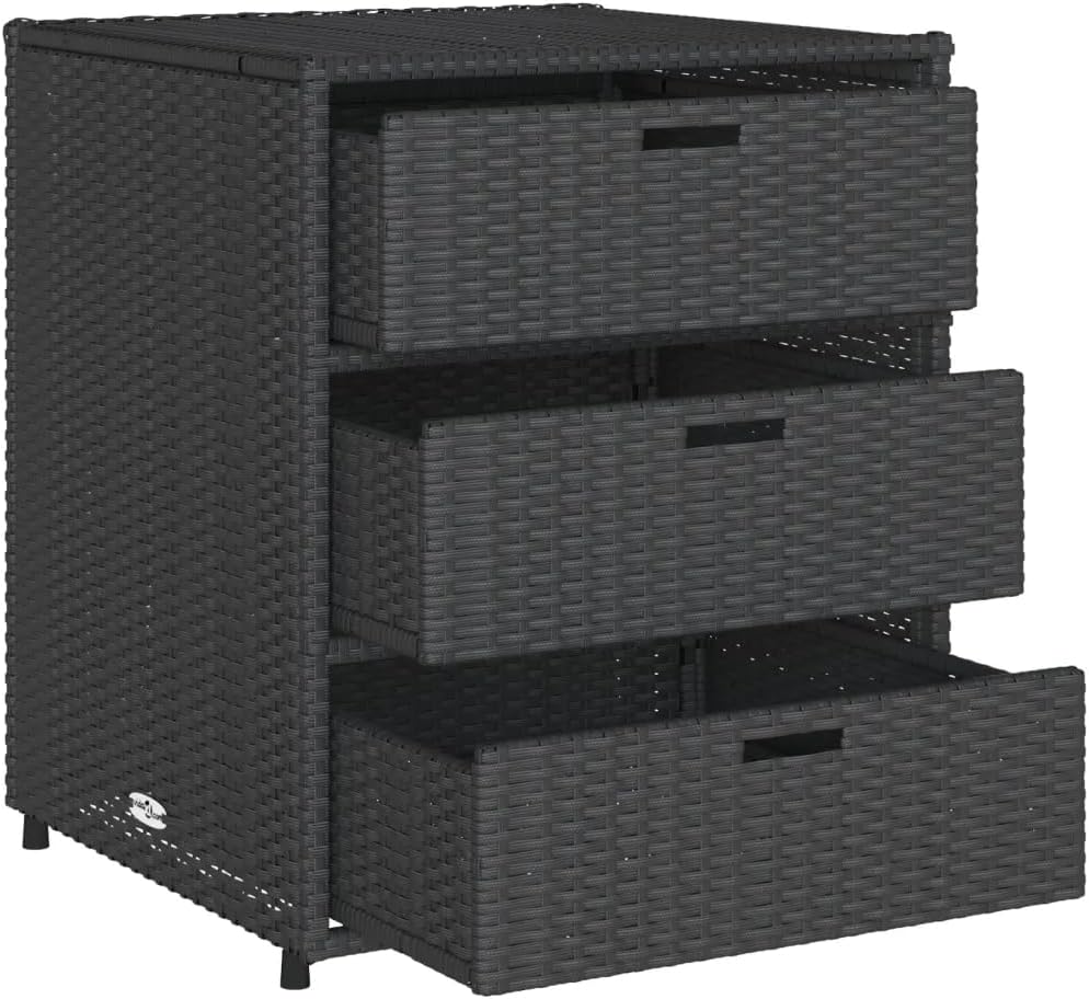 Patio Storage Cabinet, Toy Storage Office Cabinet Kitchen Cabinet Garage Storage Cabinet Suitable for Outside Kitchen Patio Apartments Poly Rattan