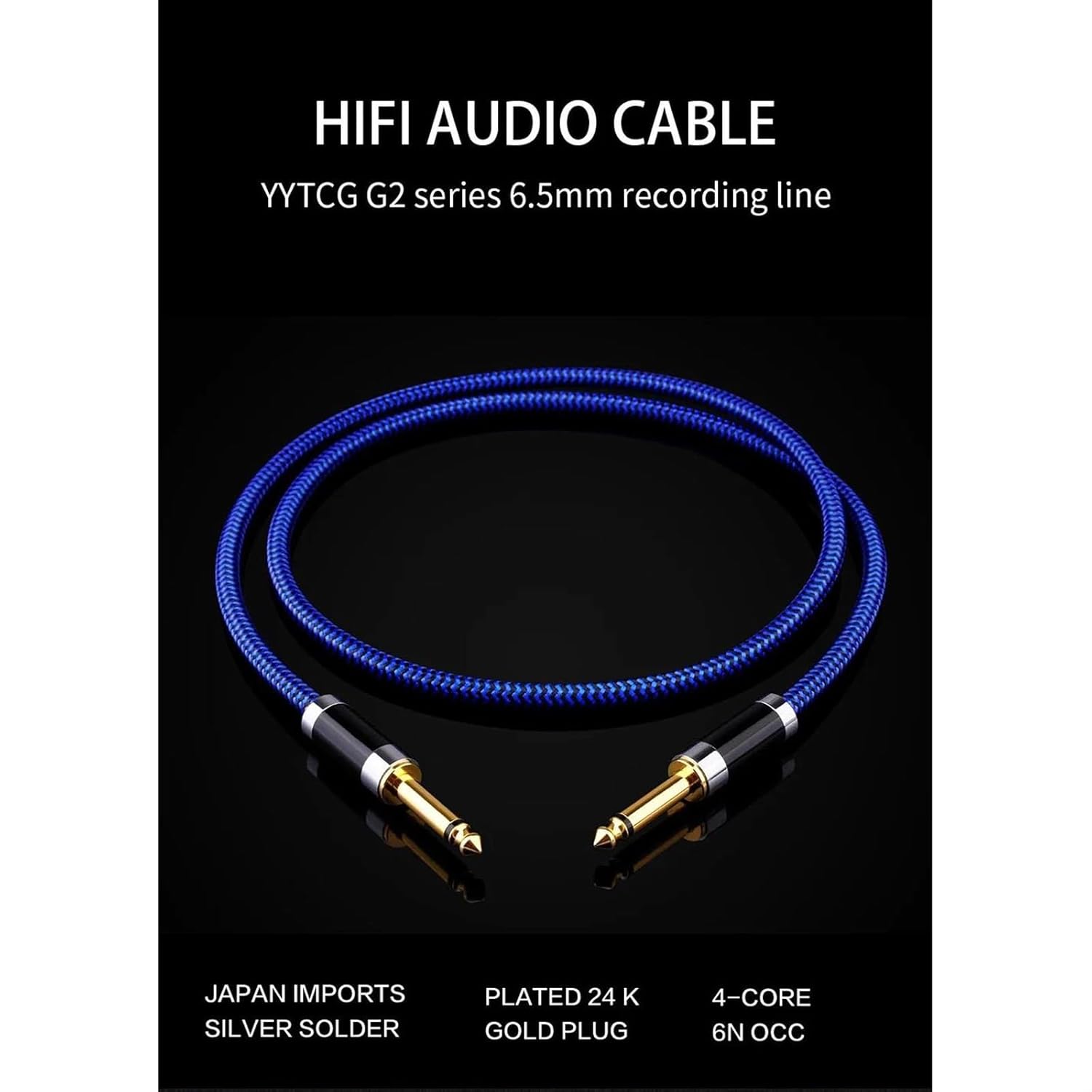 Guitar Audio Cable Guitar Cable 6.5mm Jack Cable For Electric Guitar Bass Keyboard Amplifier Mixer 6.35mm Aux Cable(1.5m)