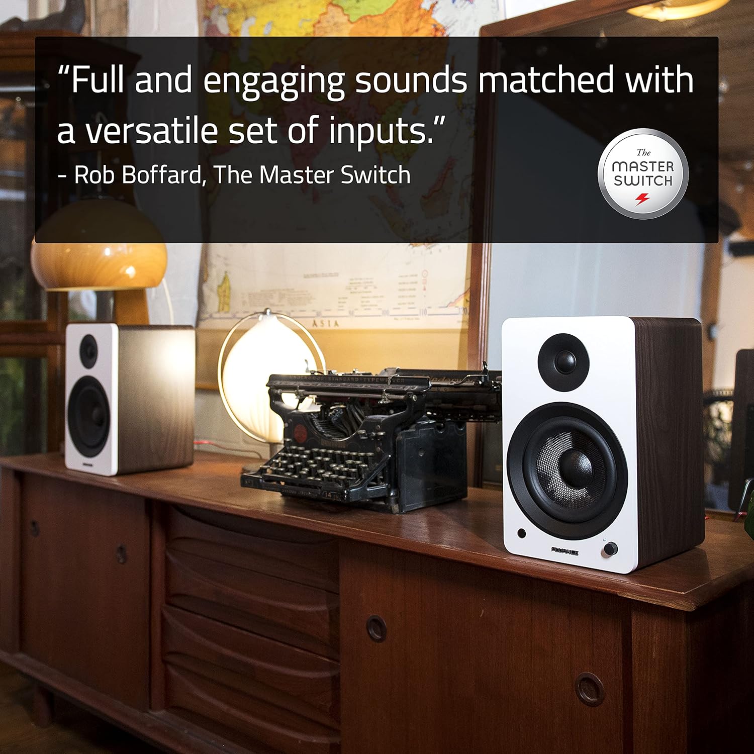 Fluance Ai61 Powered 2-Way 2.0 Stereo Bookshelf Speakers with 6.5