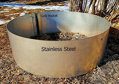 Round Stainless Steel Metal Fire Pit Campfire Ring Liner 40