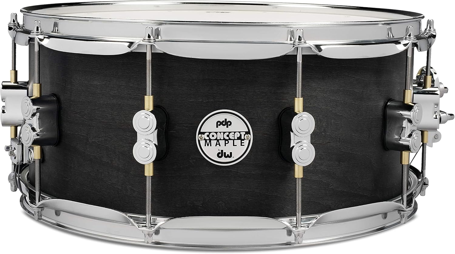 PDP By DW Black Wax Maple Snare Drum 6.5x14