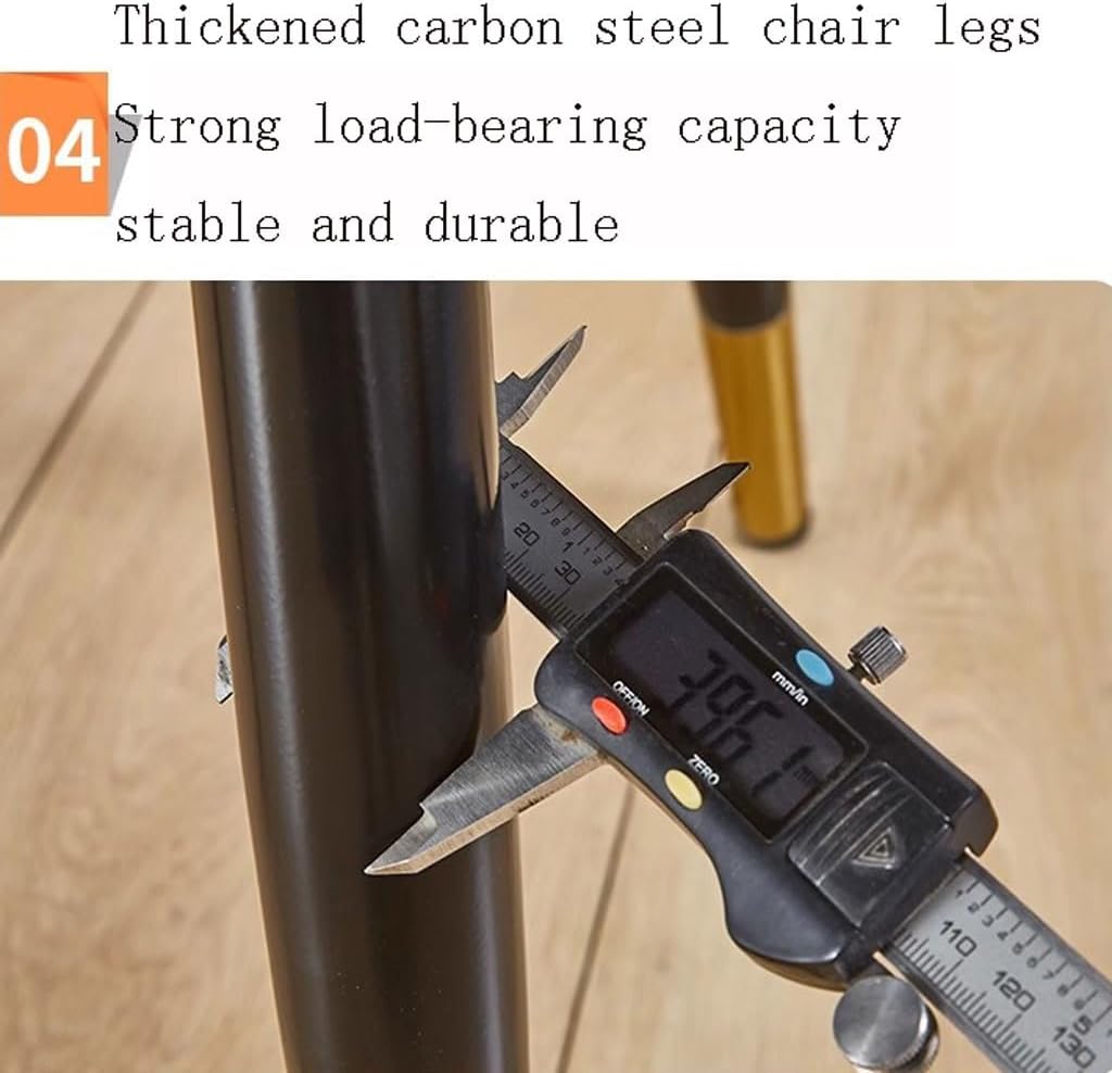 WKWKW Kitchen Set of 4 Modern Dining Chairs Wear Resistant Leather Kitchen Living Dining Room Accent Arm Chairs Carbon Steel Legs Office Lounge Chair(Yellow+Grey)