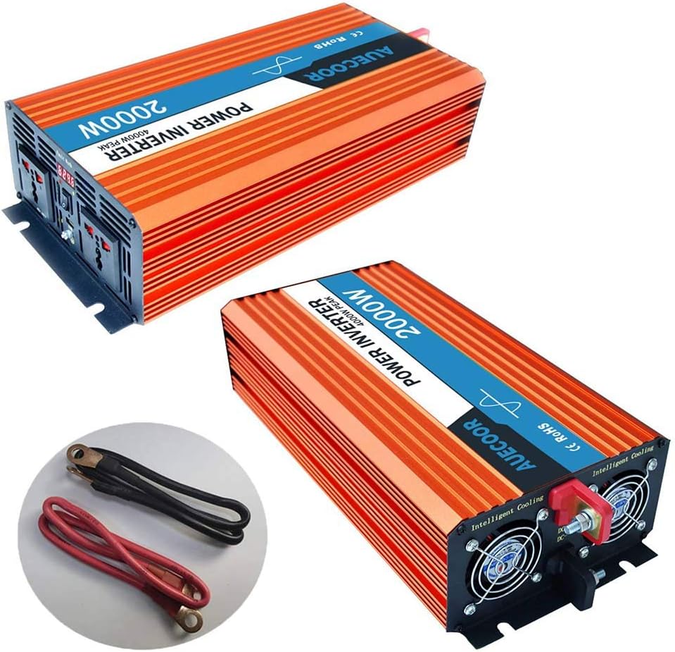 1200 Watts Wind Solar Powered System(Hybrid System Kit): 800W Wind Turbine Generator + 4pcs 100W Monocrystalline Solar Panel + 2000W Pure Since Wave Inverter(Peak 4000W)+Accessories