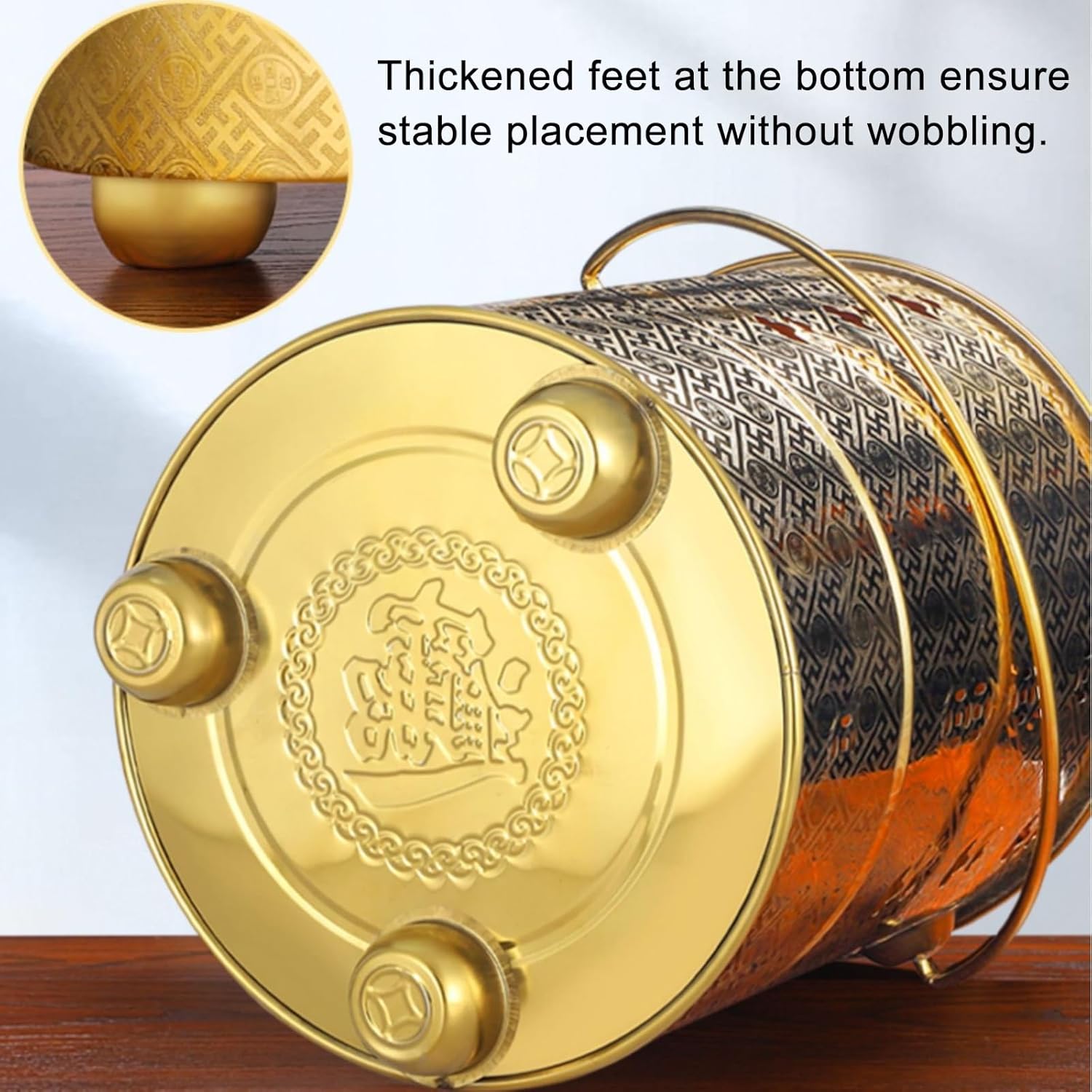 Incinerator, Galvanized Trash can, Metal Fire Pit, Including Tripod, Fire Hook, Inner Liner, for Leaves, Trash, Camping, Bonfire(Red)