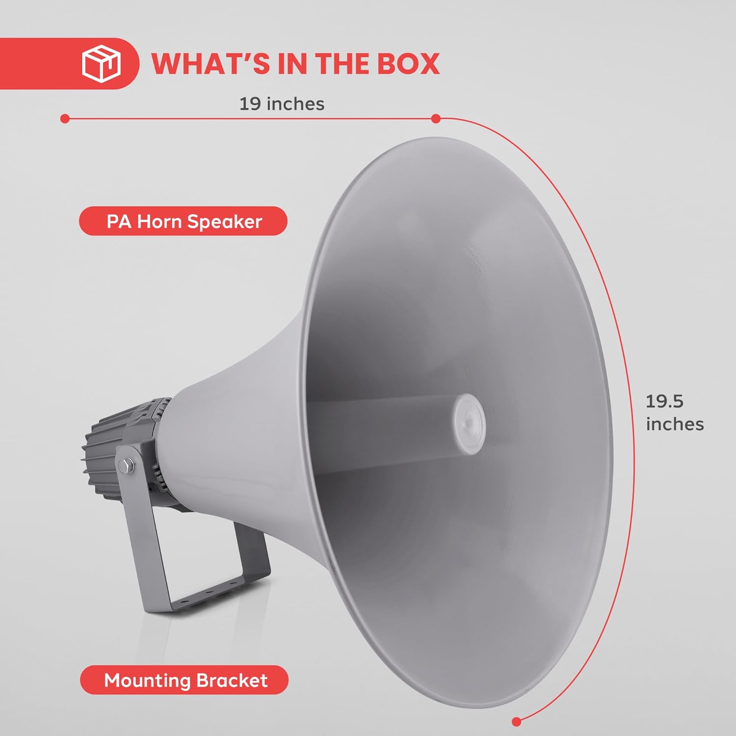 Pyle Indoor Outdoor PA Horn Speaker - 19.5