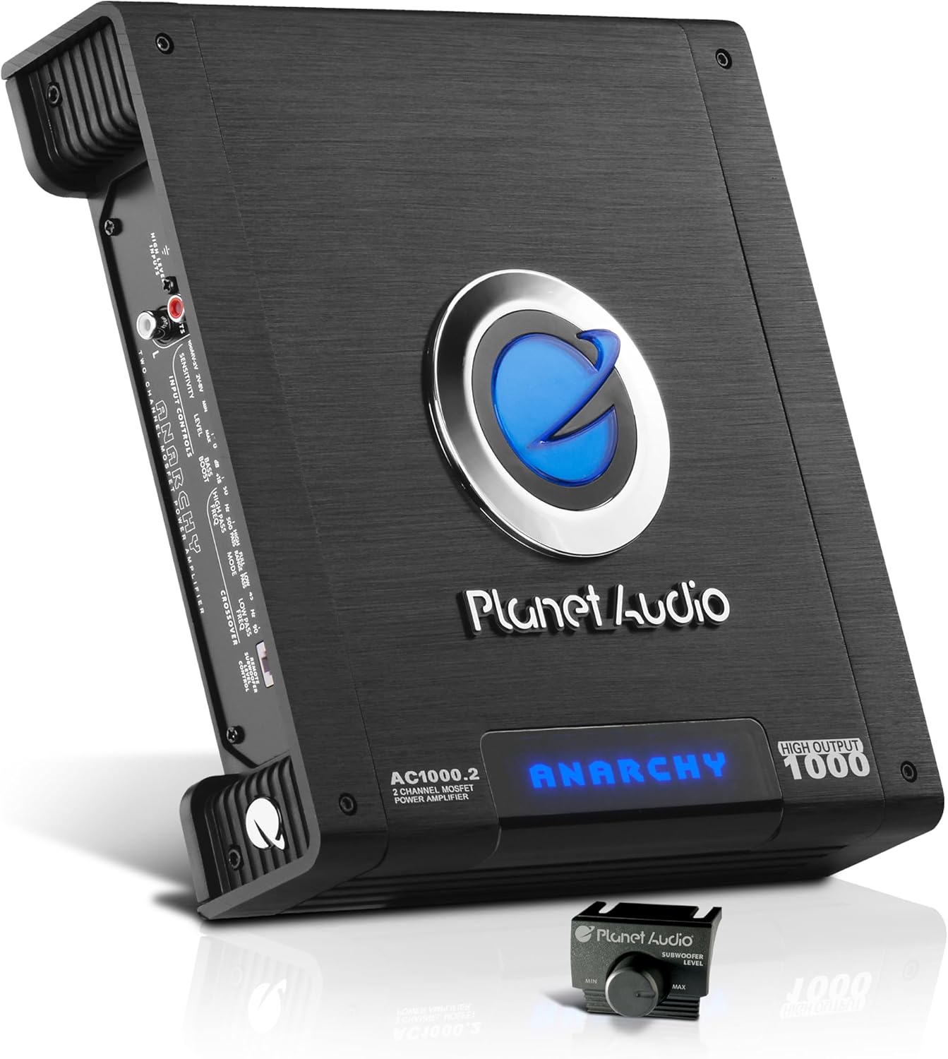 Planet Audio AC1000.2 2 Channel Car Amplifier - 1000 Watts, Full Range, Class A/B, 2-4 Ohm Stable, Mosfet Power Supply, Bridgeable