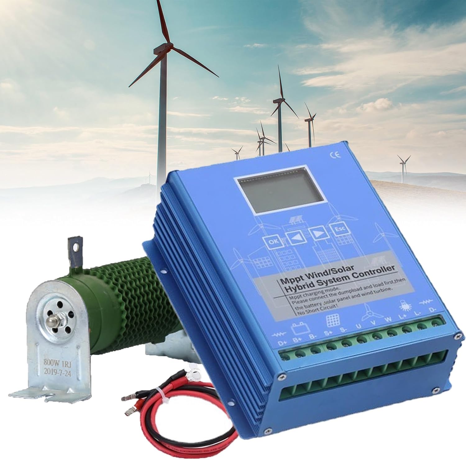 Smart Dual Energy Regulator - MPPT Boost Tech for Wind & Solar Panels (15000W Auto Voltage)(48V)