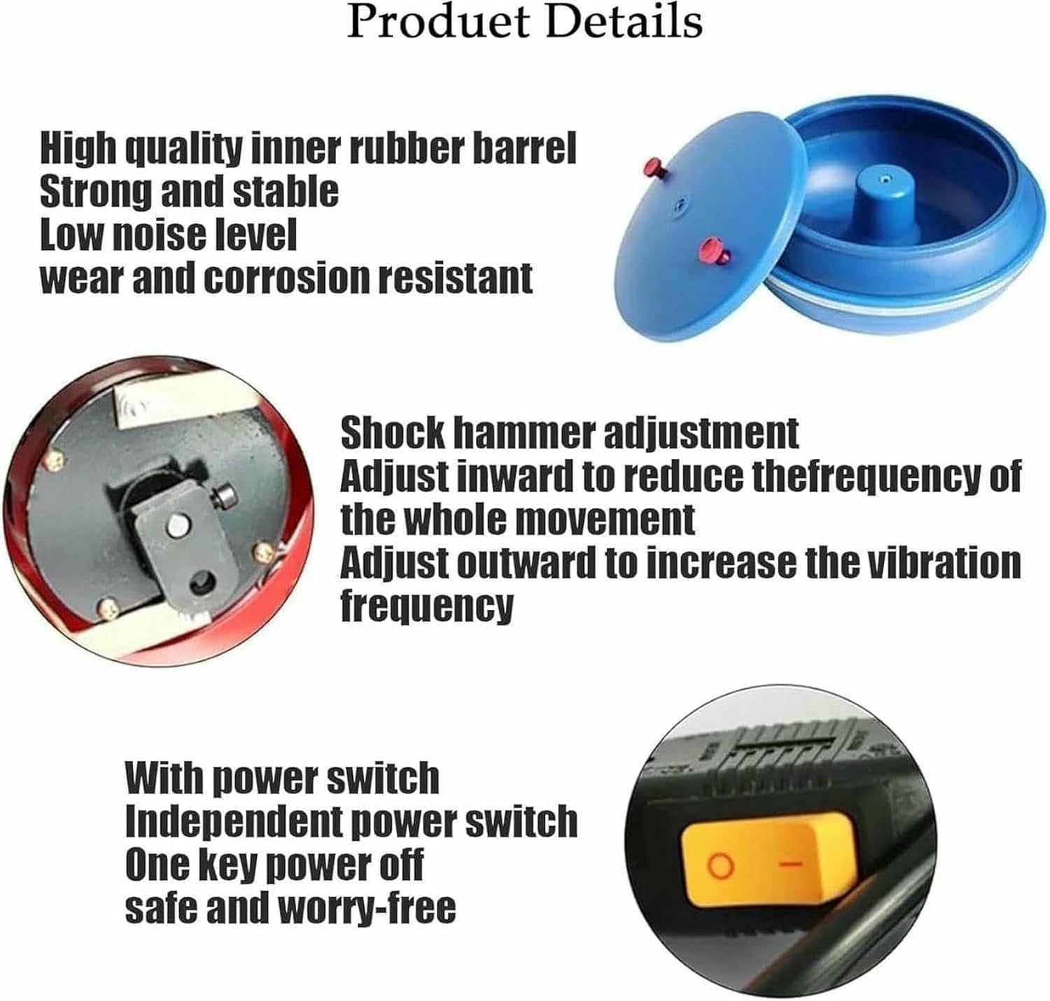 Vibrating Polishing Drum, Jewelry Rock Polishing Machine, Sleeve Polisher, Vibration Polishing Machine for Grinding And Polishing Workpiece Surface