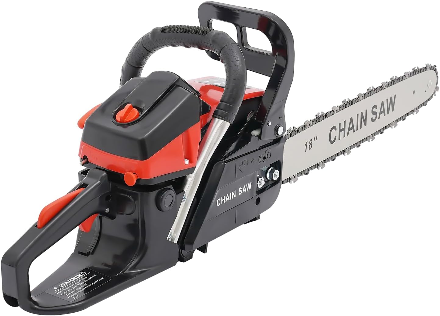58CC Gasoline Chainsaw 18 Inch Gas Powered Chainsaw Cutting Wood Gas Sawing Chain Saw Set 2.2KW Gasoline Handheld Cordless Chain Saws for Farm Garden and Ranch