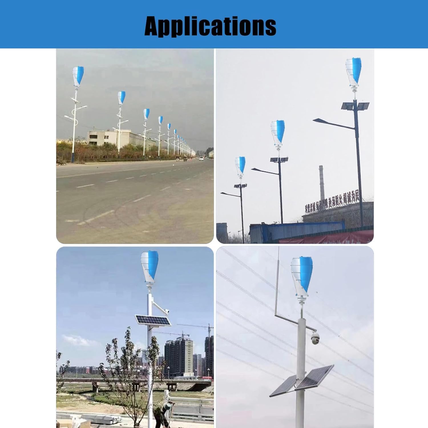 CHRISK 9000W Wind Turbines, Generator with Controller on Grid Inverter+Vertical Wind Turbine for Home Wind Wind Turbines