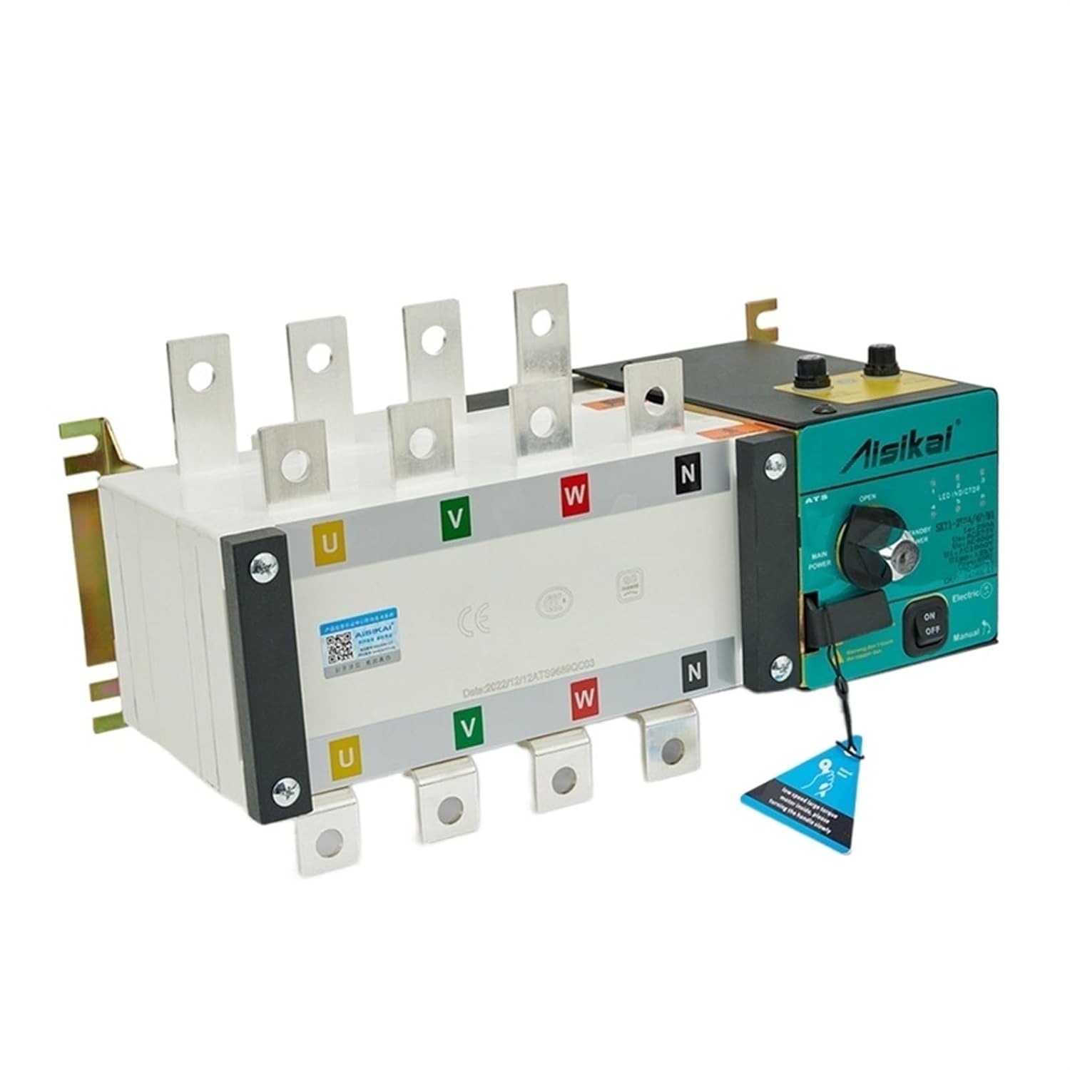 ATS 800A 4p Controller Automatic Transfer Switch Three Phase Smart Intelligent Dual Power Transfer Controller for Generator Set (Color : 1250A)