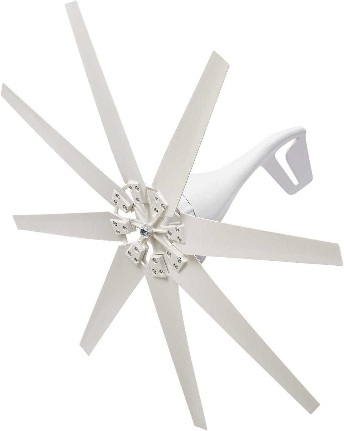 Wind Generator 600W Hybrid Wind Turbine Generators DC 12V Turbine Wind Generator Kit with 8 Blades for Marine, RV, Home