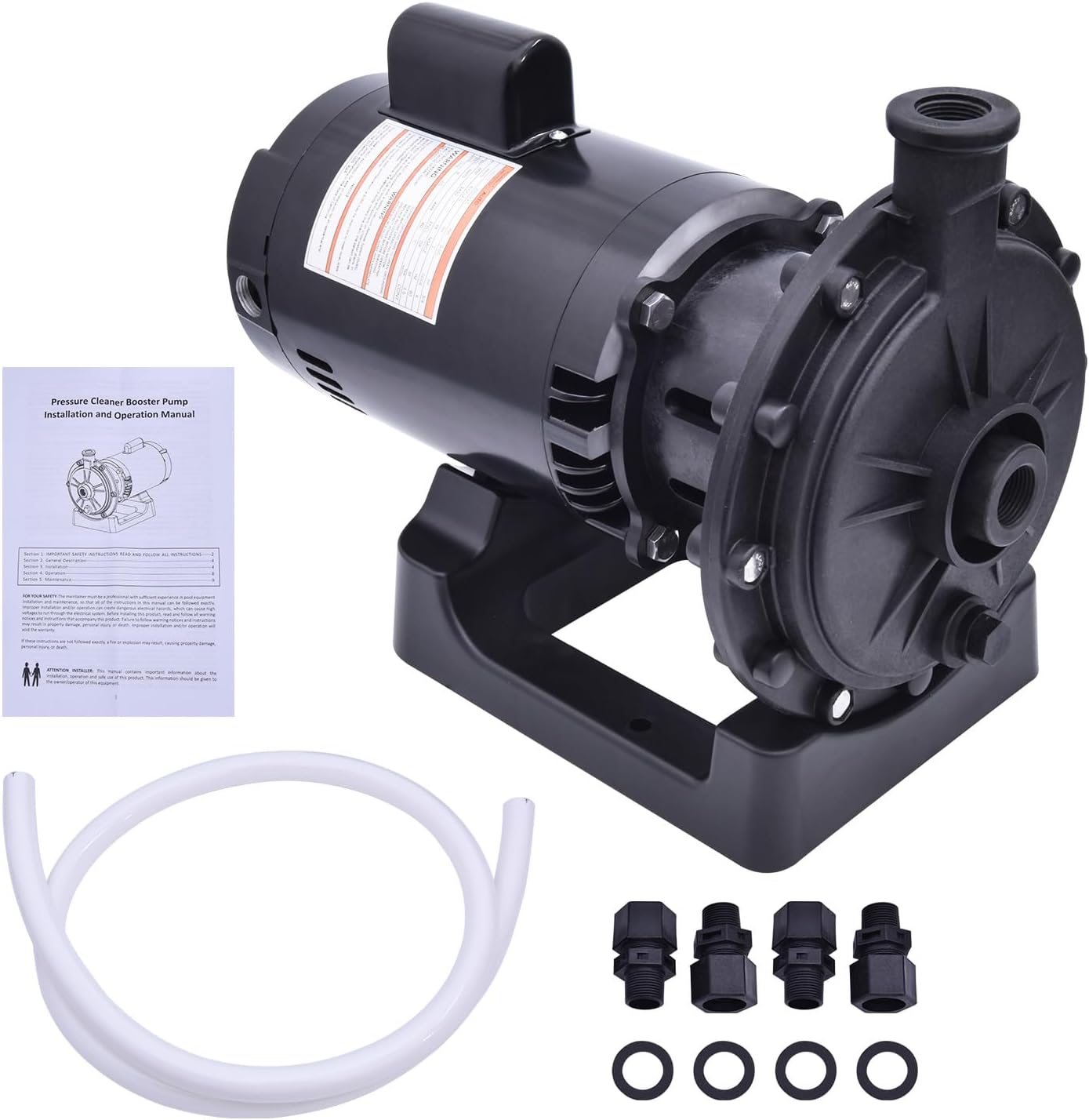 PB4-60 3/4 HP Booster Pump Compatible with Pressure Side Pool Cleaners, 115V/230V
