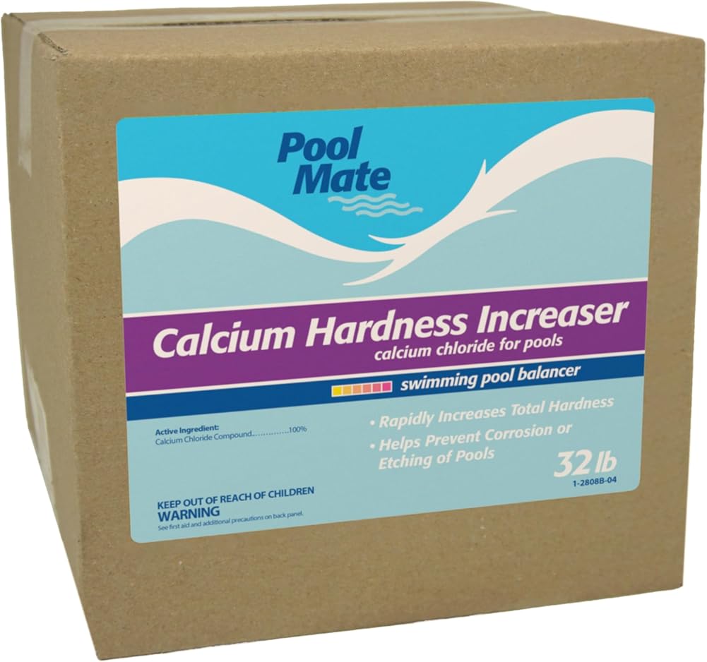 Pool Mate 32-Pounds Premium Calcium Hardness Increaser for Pools, 100% Calcium Chloride